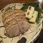 蕎麦カネイ - 鴨炭火焼き