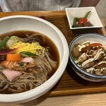 中華そば麦右衛門 - 五目冷やし中華そばと、おまかせご飯
