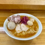 麺屋 しん蔵 - 限定 海老とんこつ 1050円  味付玉子 100円