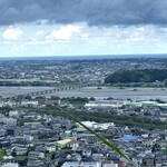 寿し辰 - 島田市民の初日の出ポイント、白岩寺公園から大井川を望む。谷口橋が見えます。