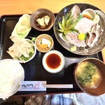 260435868 - 名物・オオモンハタ＆店主おすすめ2種刺身盛合せ定食
