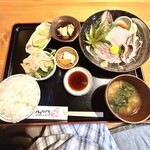 260435866 - 名物・オオモンハタ＆店主おすすめ2種刺身盛合せ定食