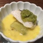 赤坂 鮨大谷 - 鱧のコンフィ万願寺唐辛子