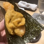 赤坂 鮨大谷 - 馬糞雲丹と牡丹海老のフリッター