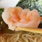 ヌーディーズ - えび水餃子断面