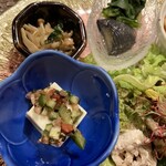しょくさい 花器楽 - お豆腐、４種類のきのこ、冷製茄子などヘルシーメニュー♪