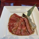 叙々苑 - ミックスランチ　焼物[赤身ロース焼、カルビ焼、エビ焼]