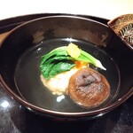 まき村 - 天草産車海老の真丈 椎茸 かぶ うぐいす菜