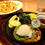 デニーズ - 大豆おろしハンバーグ＋山盛りフライドポテト
