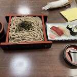 Asahi Sushi - 寿司定食（ざるそば）　¥750+100