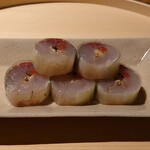 温石 - 鯵の胡瓜巻き