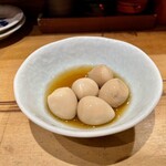 炭火焼鳥 きち蔵 - 半熟うずら醤油漬け