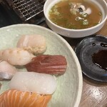姫路 海味焼 酒場 〇上水産 - お味噌汁付