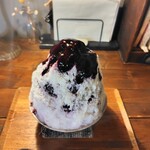 CAFE Megane Shobou - 藍莓刨冰