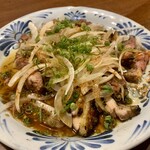 七幸 - 鳥のタタキ。慎重なおふたり。