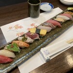 寿し肴和志 - ◉ 上寿司　15貫　3,400円
      　　アワビ、雲丹、松坂牛、中トロ等…