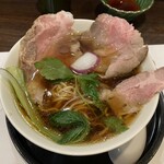 寿し肴和志 - ◉ 自家製中華そば　1,280円
      　　☘️ 濃厚な鰹と鶏の出汁が
      　　　　しっかり効いてました！(^｡^)/