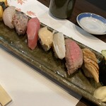 寿し肴和志 - ◉ 上寿司　15貫　3,400円
      　　アワビ、雲丹、松坂牛、中トロ等…