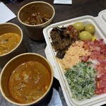 チキンカレー+日替り2種