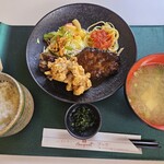 レストランブーケ - から揚げ、ハンバーグ定食