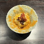 産直鮨 一石三鳥 - 夏野菜の冷製カルボナーラ