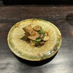 産直鮨 一石三鳥 - 鮑とキノコのサラダ