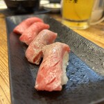 米仙 - 石垣牛寿司　150円(1貫)