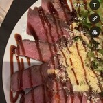 プライベート個室×肉バル バーデンバーデン - ローストビーフ
      めちゃくちゃ美味しすぎた
      ローストビーフのタレも美味しく