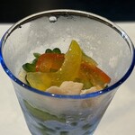 しぐれ茶屋 - 突き出し　苦瓜の酢の物