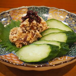 鮨 ひでぞう - あん肝と奈良漬け