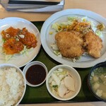 吉珍保斗 - 料理写真:チキンカツ＆エビチリ