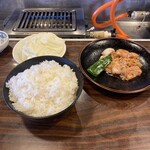 焼肉ハウスかもがた - ライスの大とホルモン