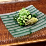 緒方 - つるむらさき　オクラ　枝豆　茗荷