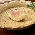 緒方 - 桃の天ぷら