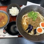 極楽うどん TKU - 麻辣カレー大阪つけ麺（〆ミニご飯付き）