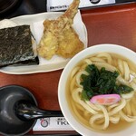 極楽うどん TKU - 巨大鶏天天むすセット（300g）