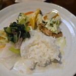 キッチン ブルー グローブ - 再びワンプレート