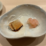 鮨 みやした - あん肝、甘エビ