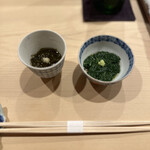 鮨 みやした - もずく、モロヘイヤ