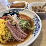 バーミヤン - 料理写真:冷し中華 ハム、錦糸卵サイド