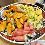 湯宿 だいいち - 朝食のフルーツたちはもはや宝石のよう