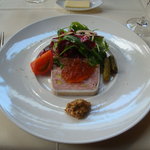 コジト - テリーヌ・ド・カンパーニュ(豚肉と鴨、フォアグラのお肉のテリーヌ)。