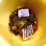 anchoa - Tapas②：クロシビカマス／茄子／サルピコン〈相模湾魚介スペシャルコース〉