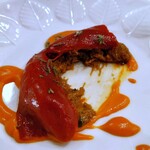 anchoa - Tapas③：ピキージョピーマン（断面）中身はあんこう〈相模湾魚介スペシャルコース〉