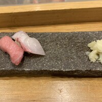 鮨処 竜敏 - 中トロ、アジ