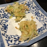 琉球ダイニング桃香 - ゴーヤのかき揚げ