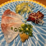 焼うお いし川 - おまかせコース
      厳選焼きうお7種+お椀、うにいくら丼 15200円
      《3品目》本日の御造り2種