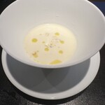 炭火鉄板焼　杜季 - ホワイトコーンのクリームスープ