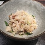 炭火鉄板焼　杜季 - お焦げも