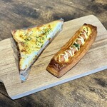 ブーランジェリー 匠 - クロックムッシュ　210円　ソーセージクロワッサン　250円　